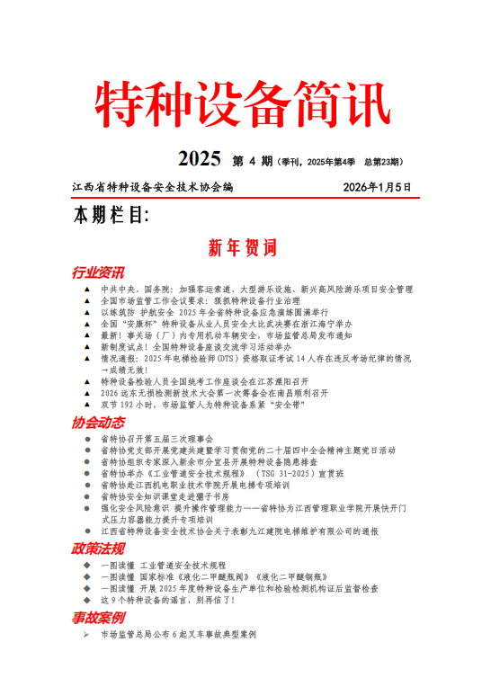 2025年第04期特种设备简讯
